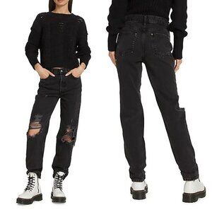 NWT New $98 Free People We The Free Lasso High-Rise Black Jeans Size 26